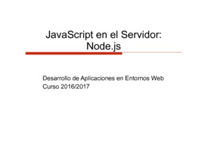 JavaScript en el servidor NodeJS